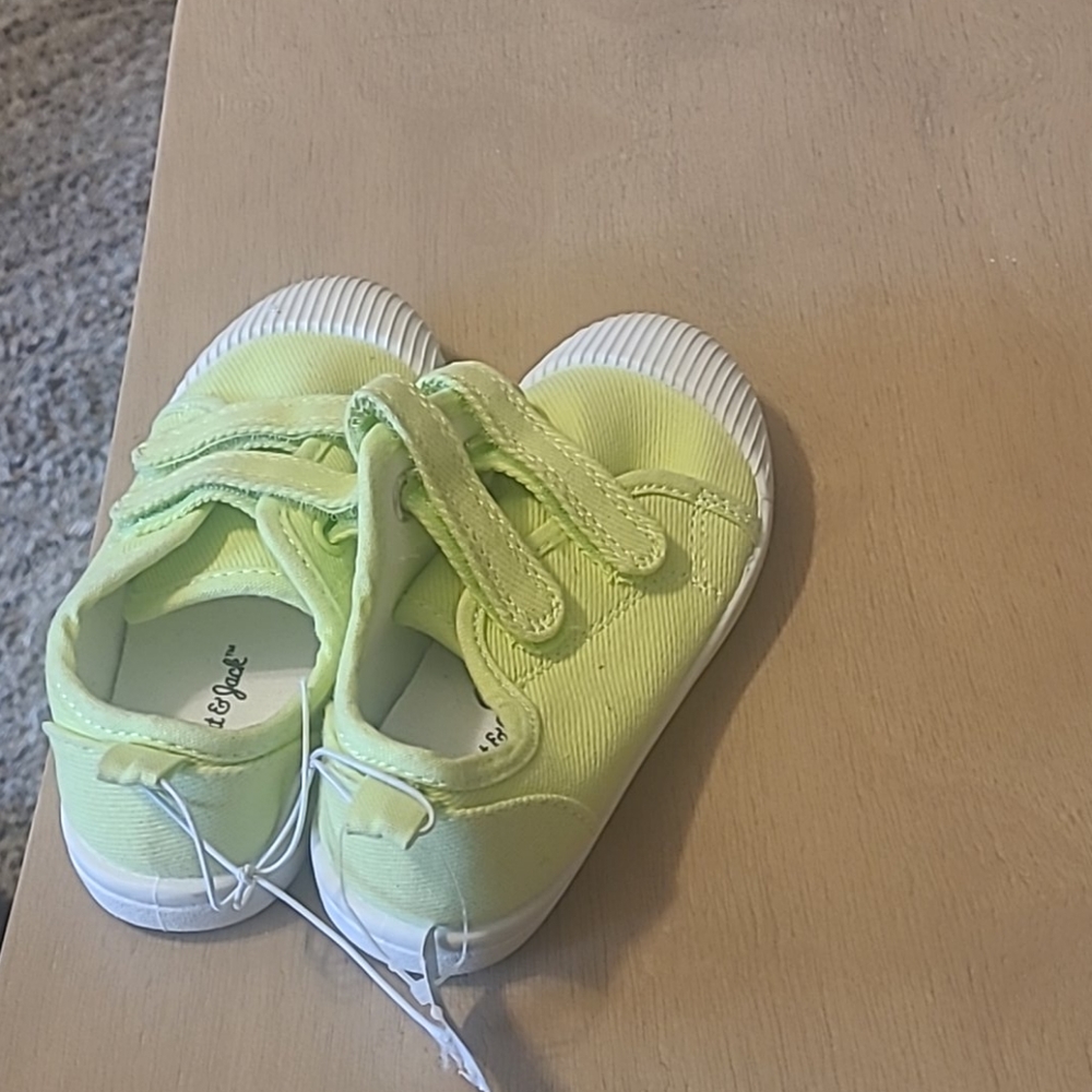Lime green tennis shoes